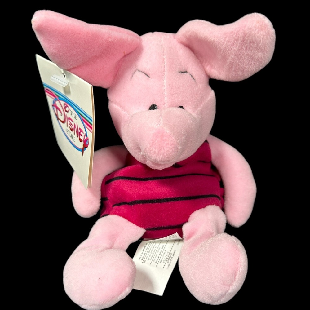 Piglet DISNEY HUGGY 8" Plush Mini BEAN BAG Winnie The Pooh Stuffed Animal